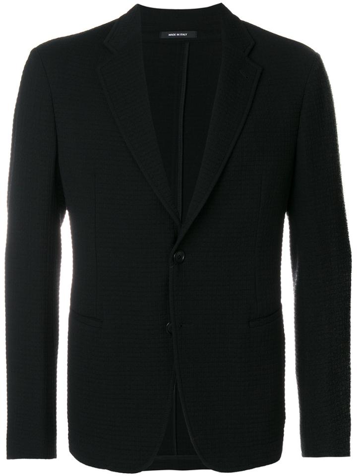 Giorgio Armani Classic Fitted Blazer - Black
