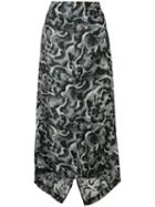Yohji Yamamoto Pre-owned Patterned Asymmetric Skirt - Black