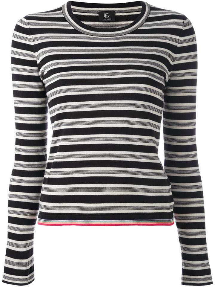 Ps By Paul Smith Striped Sweater, Women's, Size: Small, Black, Cotton/polyamide