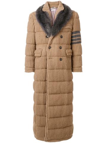 Thom Browne Down-filled Camel Hair Chesterfield Overcoat - Nude &