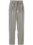 Chinti & Parker Striped Cropped Trousers - Black