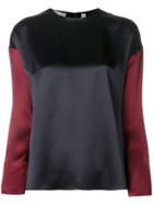Vince Contrast Sleeve Top - Black