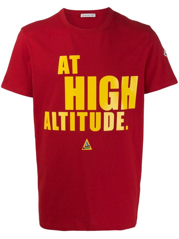 Moncler At High Altitude Print T-shirt - Red