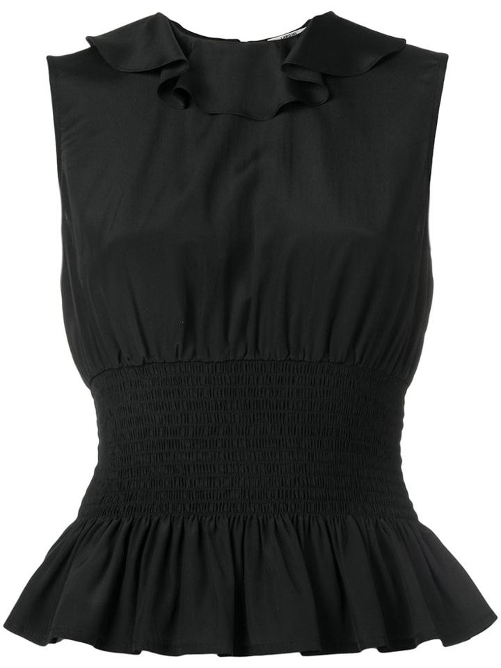 Lardini Elasticated Waist Blouse - Black