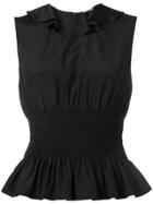 Lardini Elasticated Waist Blouse - Black
