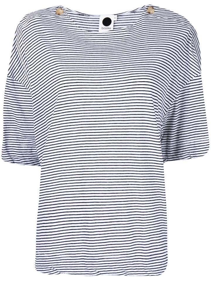 Bassike Striped Oversized T-shirt - Black