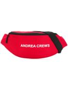 Andrea Crews Slogan Bum Bag - Red