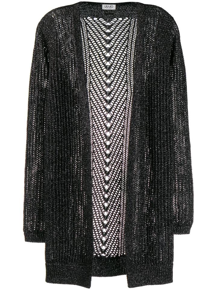 Liu Jo Mesh Loose-fit Cardigan - Black