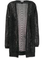Liu Jo Mesh Loose-fit Cardigan - Black