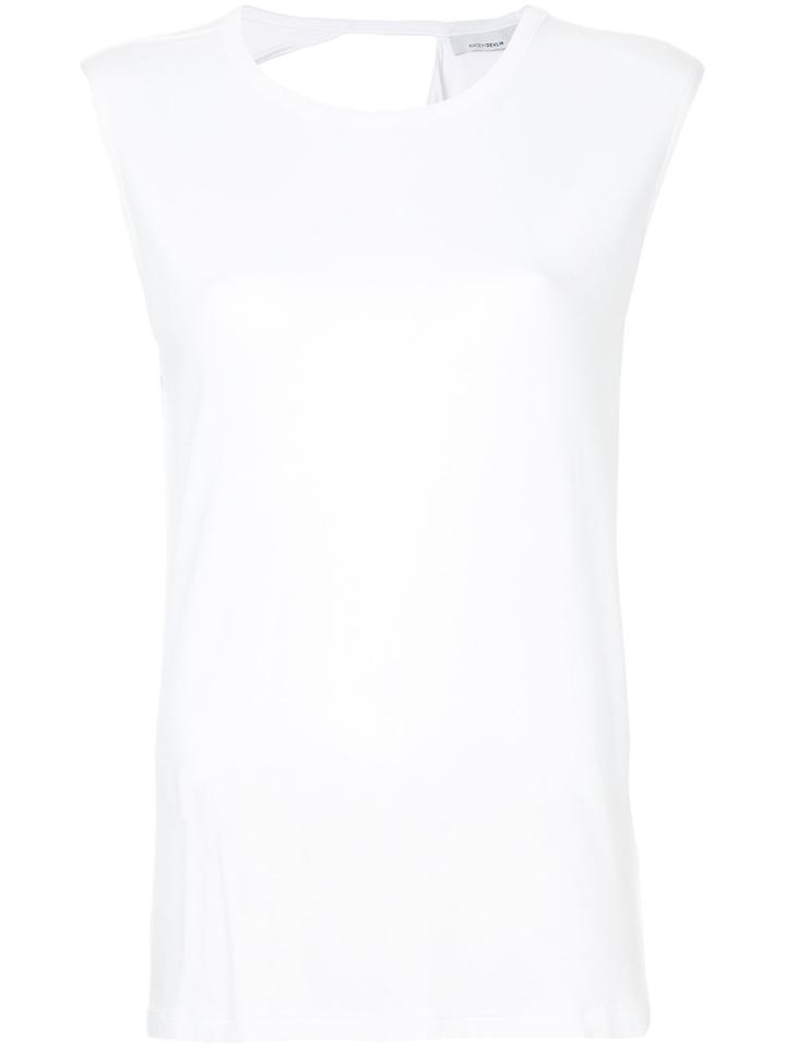 Kacey Devlin Full Collapse Back Top - White