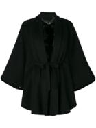 Cara Mila Savannah Fur Cape - Black