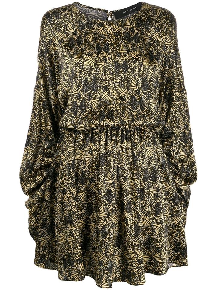 Federica Tosi Geometric Print Shift Dress - Black