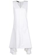 Federica Tosi Asymmetric Denim Dress - White