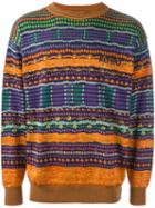 Kenzo Vintage Fair Isle Knit Jumper, Men's, Size: Large