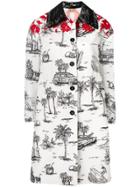 No21 Palm Trees Coat - White