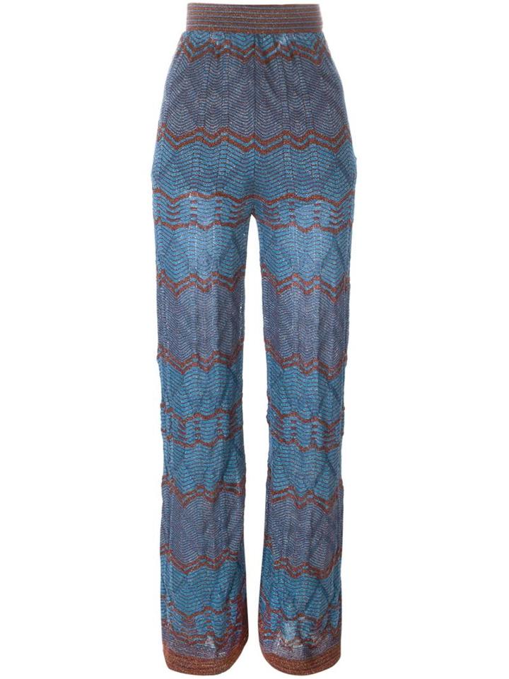 M Missoni Zig Zag Knit Straight Trousers