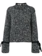 Moncler Tie Fastening Knitted Jumper - Grey