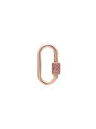 Marla Aaron 14kt Rose Gold Sapphire Carabiner Charm - Metallic