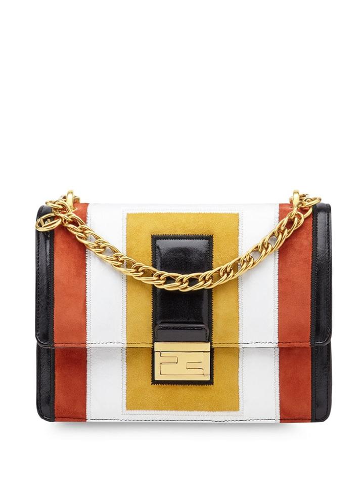 Fendi Kan U Multicoloured Shoulder Bag - Black