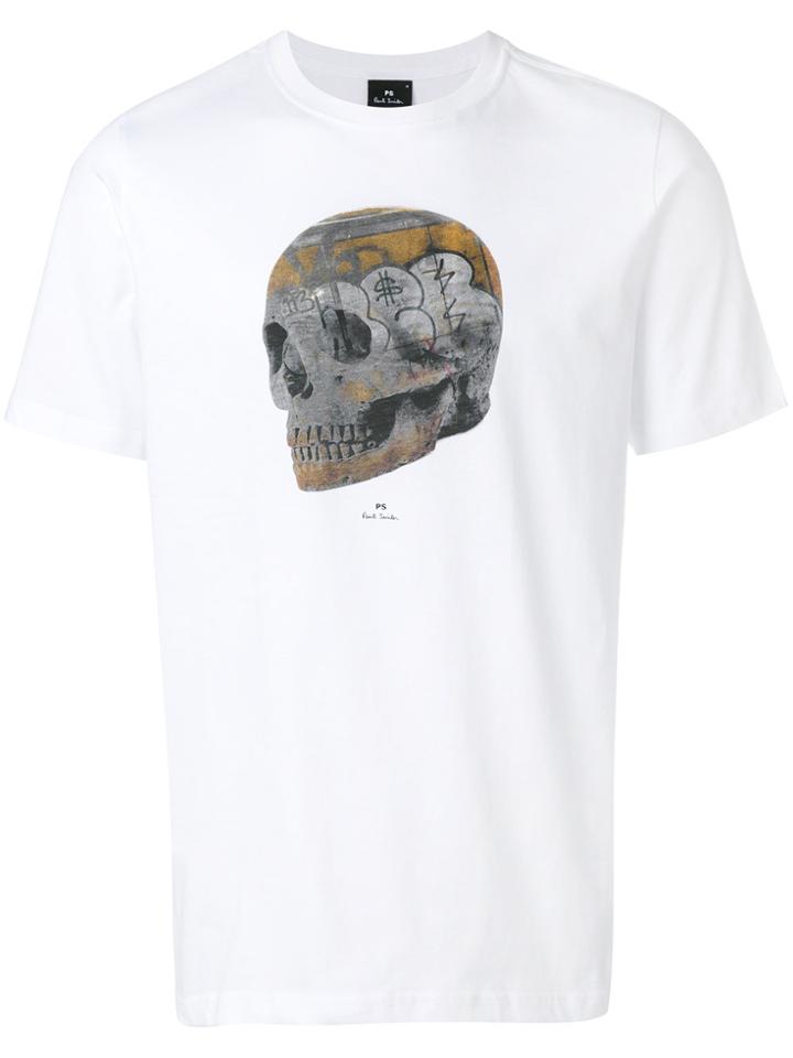 Ps By Paul Smith Skull Print T-shirt - White