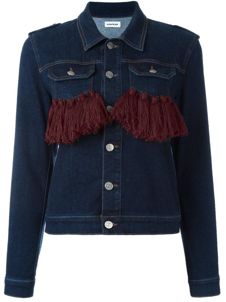 Au Jour Le Jour Tassel Detail Denim Jacket