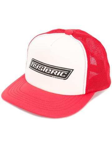 Hysteric Glamour Logo Patch Colour-block Cap - Red