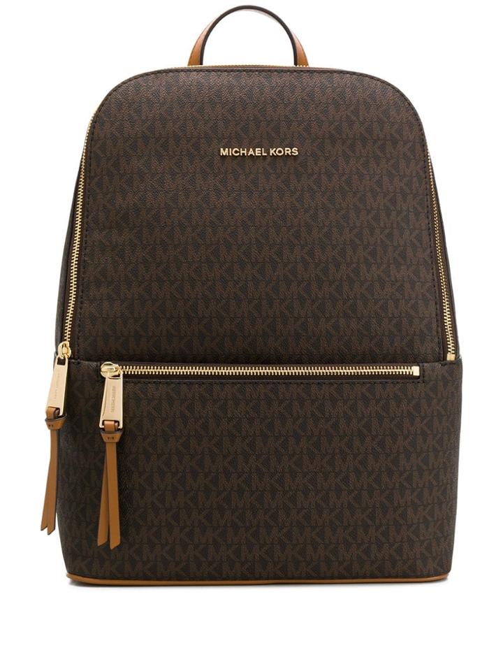 Michael Michael Kors Monogram Print Backpack - Brown
