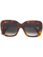 Céline Eyewear Square Tortoiseshell Sunglasses - Brown