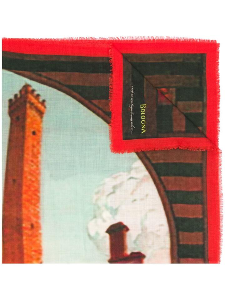 Fefè Geometric Scarf - Green