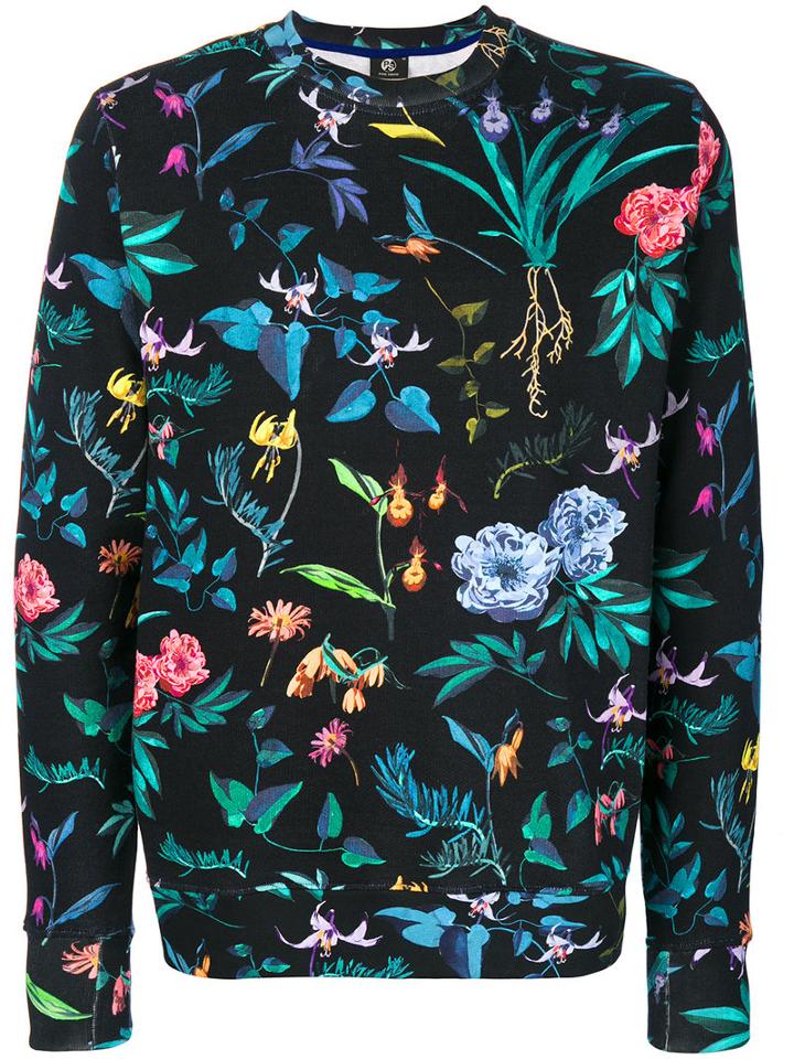 Ps By Paul Smith - Floral Print Sweatshirt - Men - Cotton - S, Blue, Cotton