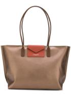 Lancaster Contrast Shopper Tote - Brown