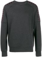 Fendi Bag Bugs Stripes Sweatshirt - Grey