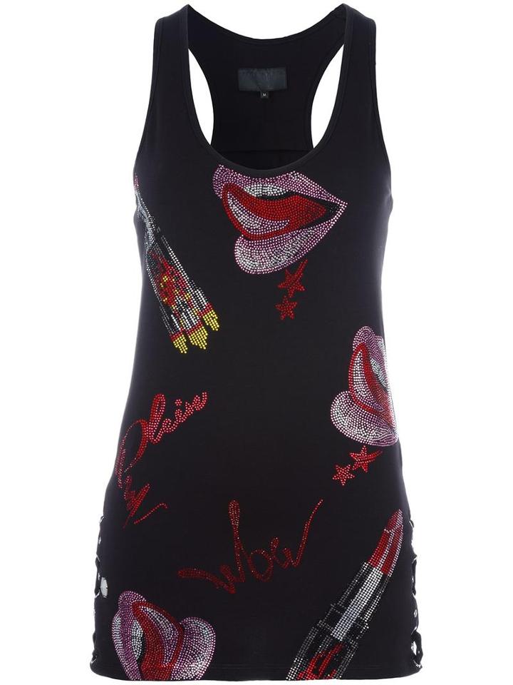 Philipp Plein Aberchirder Tank Top, Women's, Size: Large, Black, Cotton/spandex/elastane
