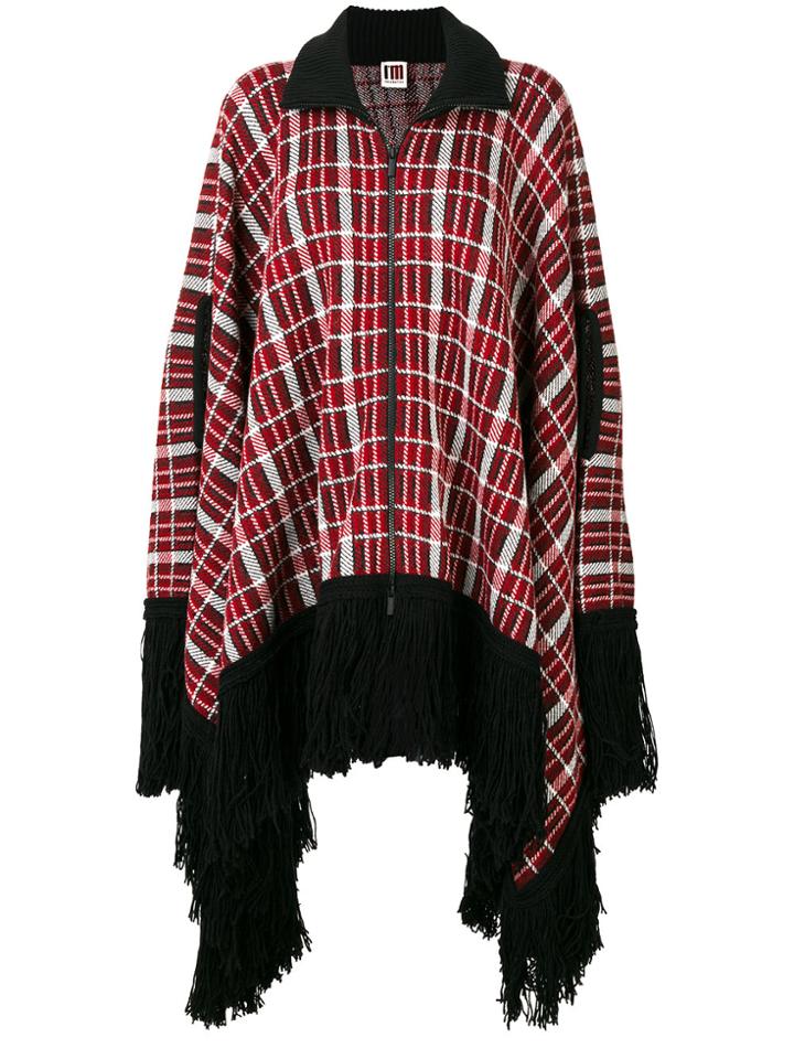 I'm Isola Marras Fringed Zip Cape - Red