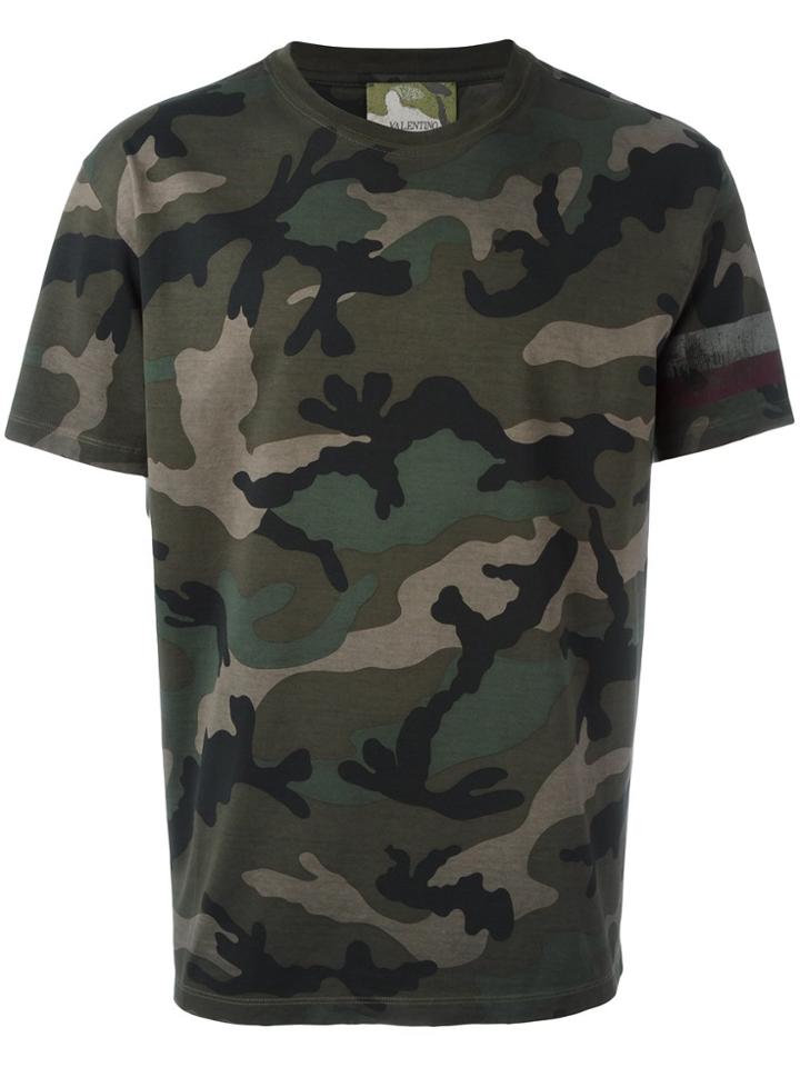 Valentino Camouflage Print T-shirt - Green