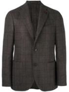 Lardini Three Button Blazer, Men's, Size: 50, Brown, Nylon/polyester/wool