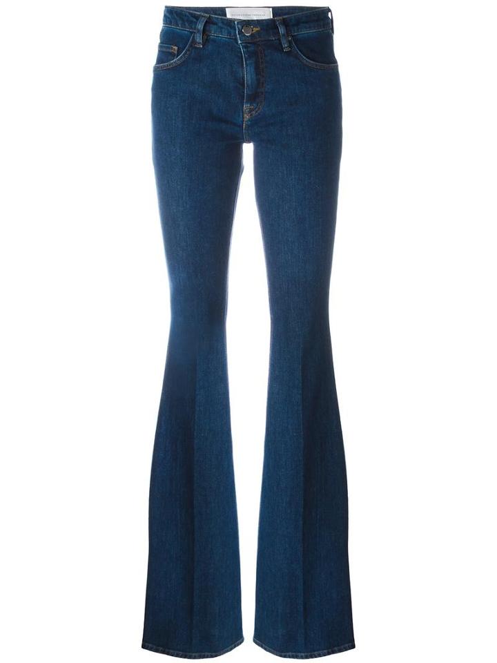 Stretch Flared Jeans, Women's, Size: 27, Blue, Cotton/polyester/spandex/elastane, Victoria Victoria Beckham