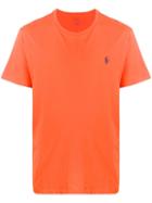 Ralph Lauren Logo Embroidered T-shirt - Orange
