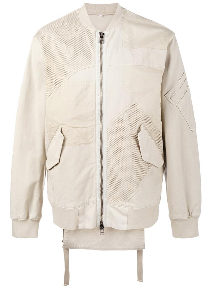 Helmut Lang Patchwork Bomber Jacket - Nude & Neutrals