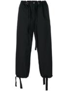 Takahiromiyashita The Soloist Loose Fit Cropped Trousers - Black