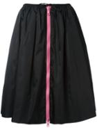 Prada Zipped Full Skirt, Women's, Size: 40, Black, Polyamide/viscose
