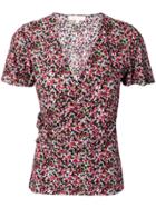Michael Michael Kors Floral Wrap Shirt - Black