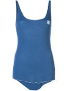 Off-white Logo Patch Ribbed Tank Top - Blue