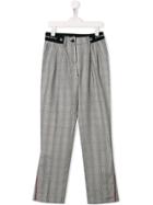 Givenchy Kids Teen Checked Trousers - Black