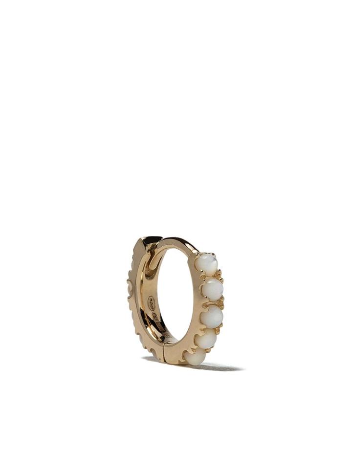 White Bird 18kt Gold Ismène Pearl Hoope Earring