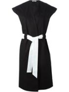 Each X Other Contrast Belted Dress, Women's, Size: Xs, Black, Cotton