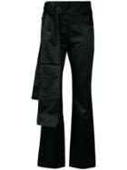 Romeo Gigli Vintage Bow Detail Slim Trousers - Black