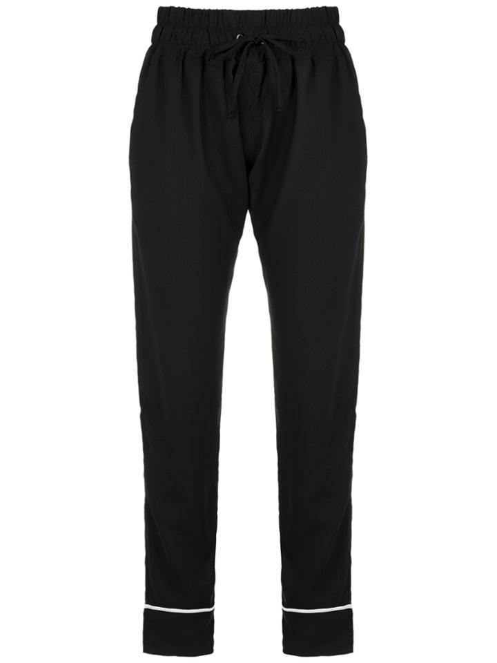 Andrea Bogosian Bi-color Drawstring Trousers - Black