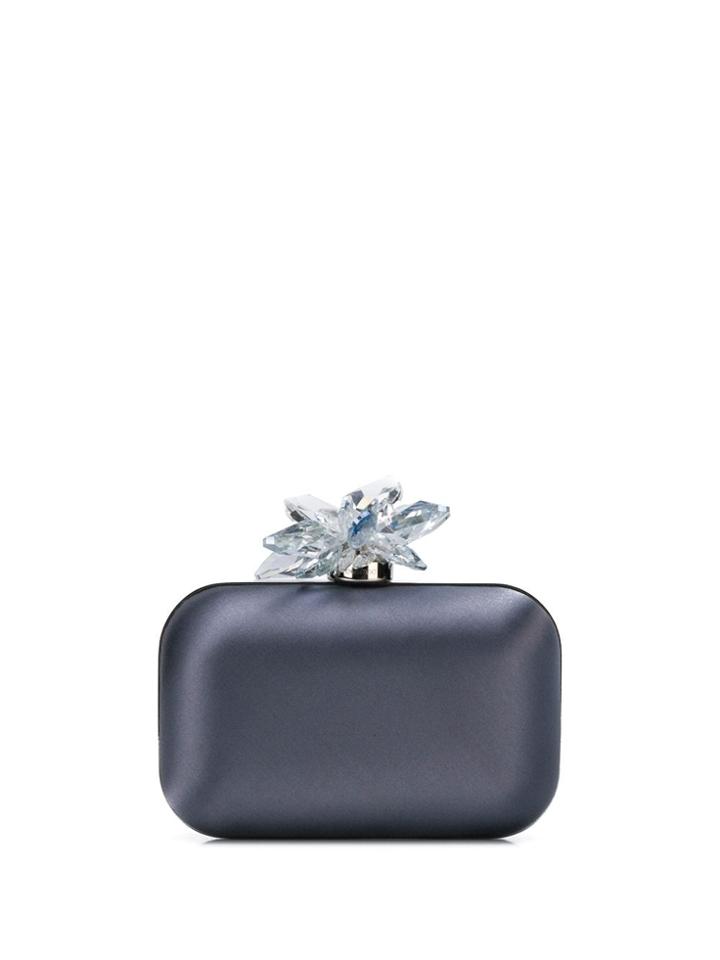 Jimmy Choo Cloud Satin Clutch Bag - Purple