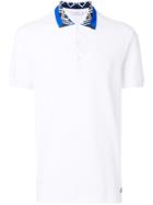 Versace Collection Printed Collar Polo Shirt - White